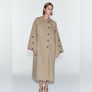 ✨SALE✨ ZARA OVERSIZED BUTTONED TRENCH COAT ✨SALE✨